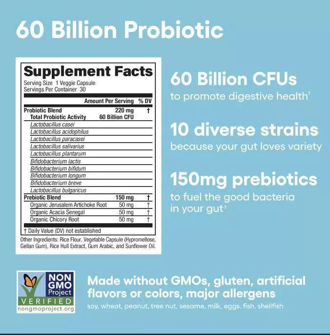 NEXTY NEST™ - DIGESTIVE ENZYMES 60CT + 60B PROBIOTIC 30CT